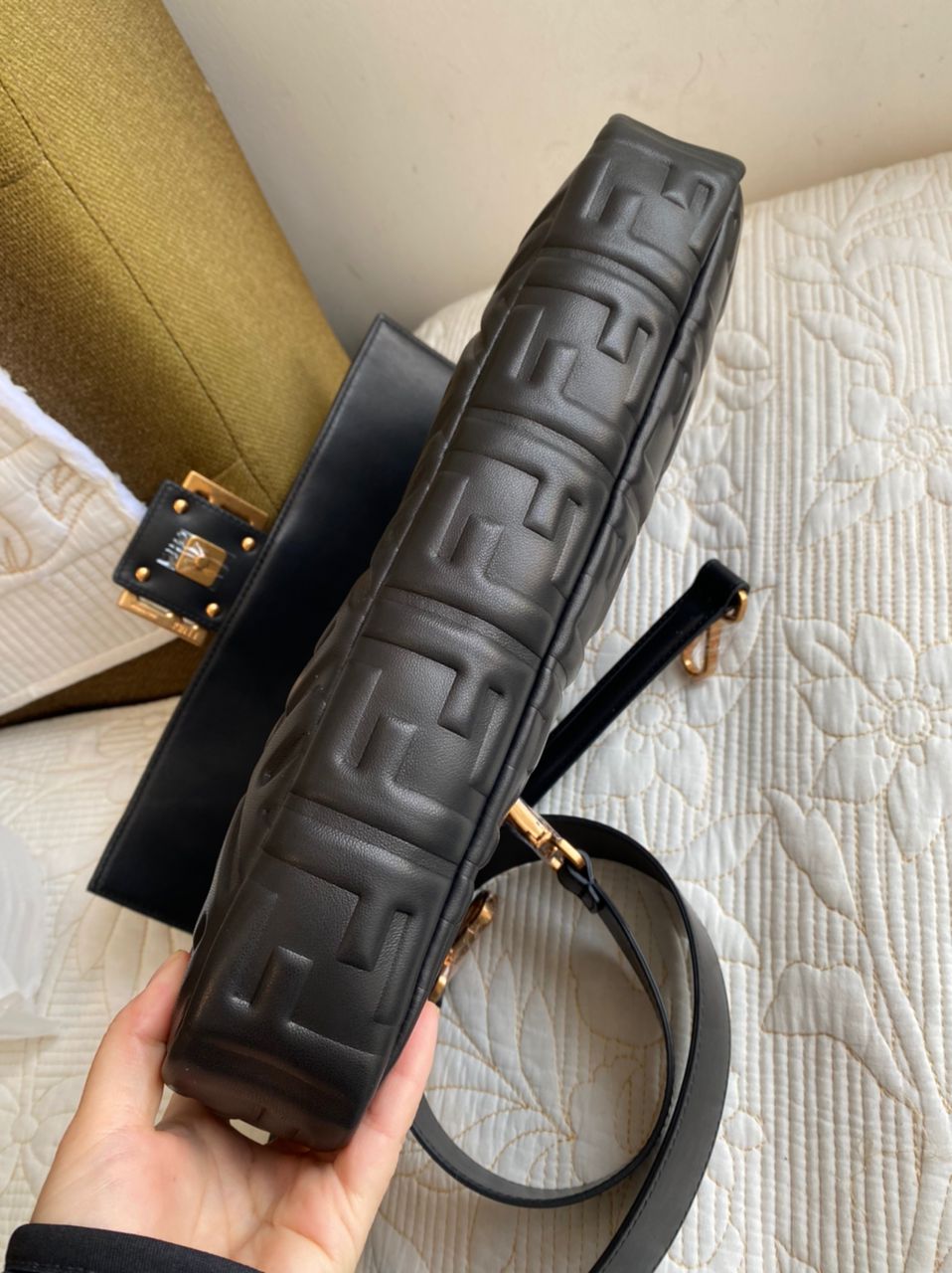 READY TO SHIP Black Baguette Large | Fendi