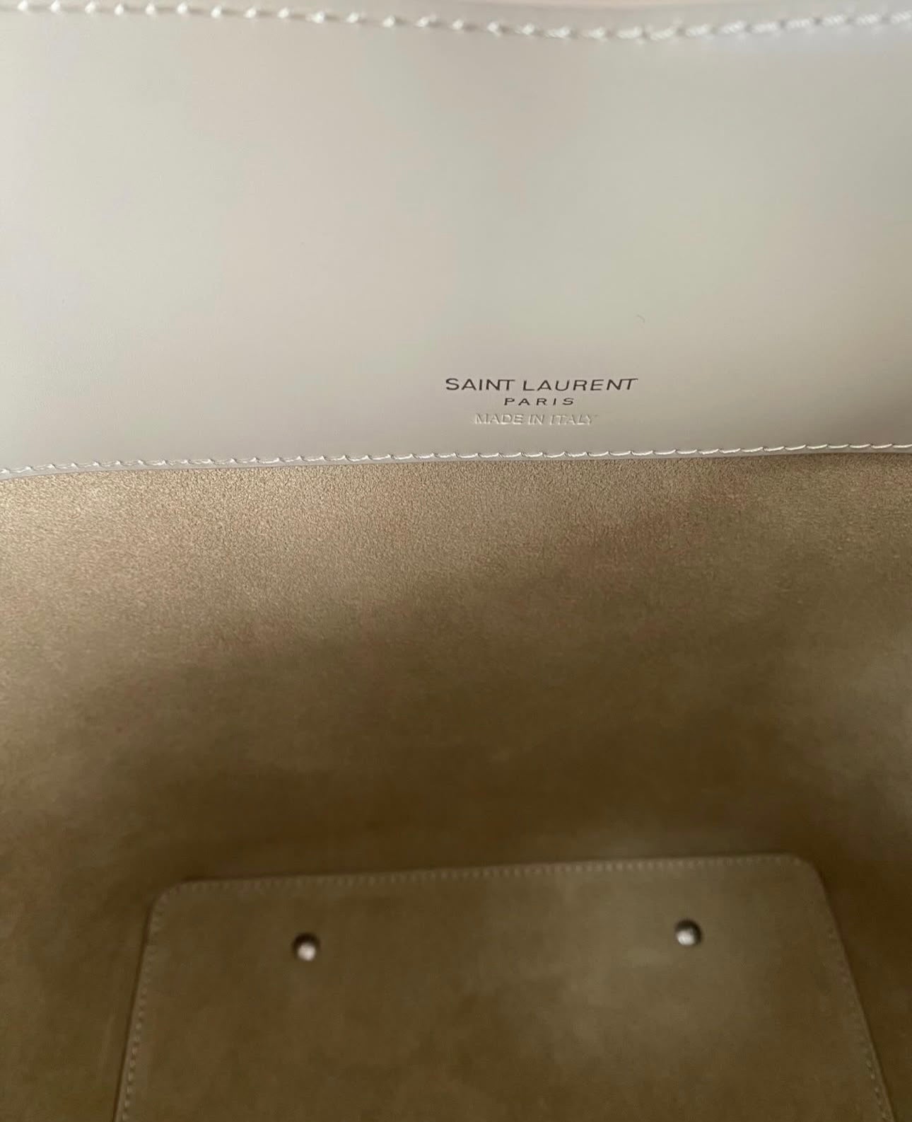 YSL | Le 37 Small Bag in Shiny Leather in Beige