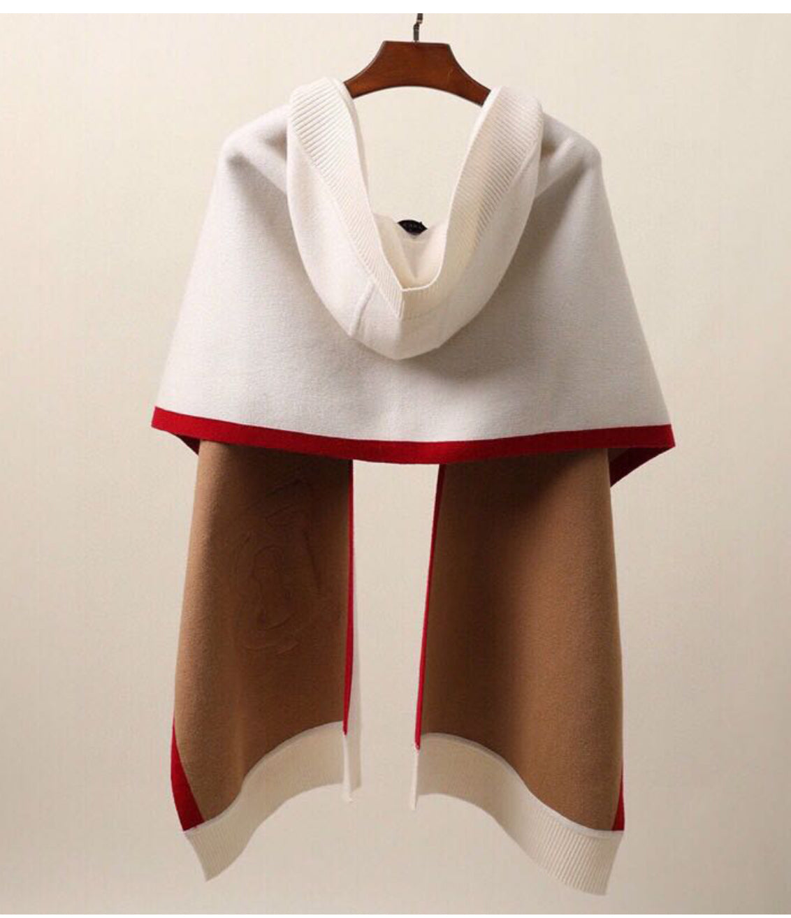 TB Logo Hooded Scarf Shawl