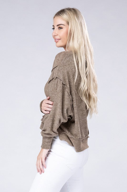 Pull surdimensionné Hacci en mélange brossé