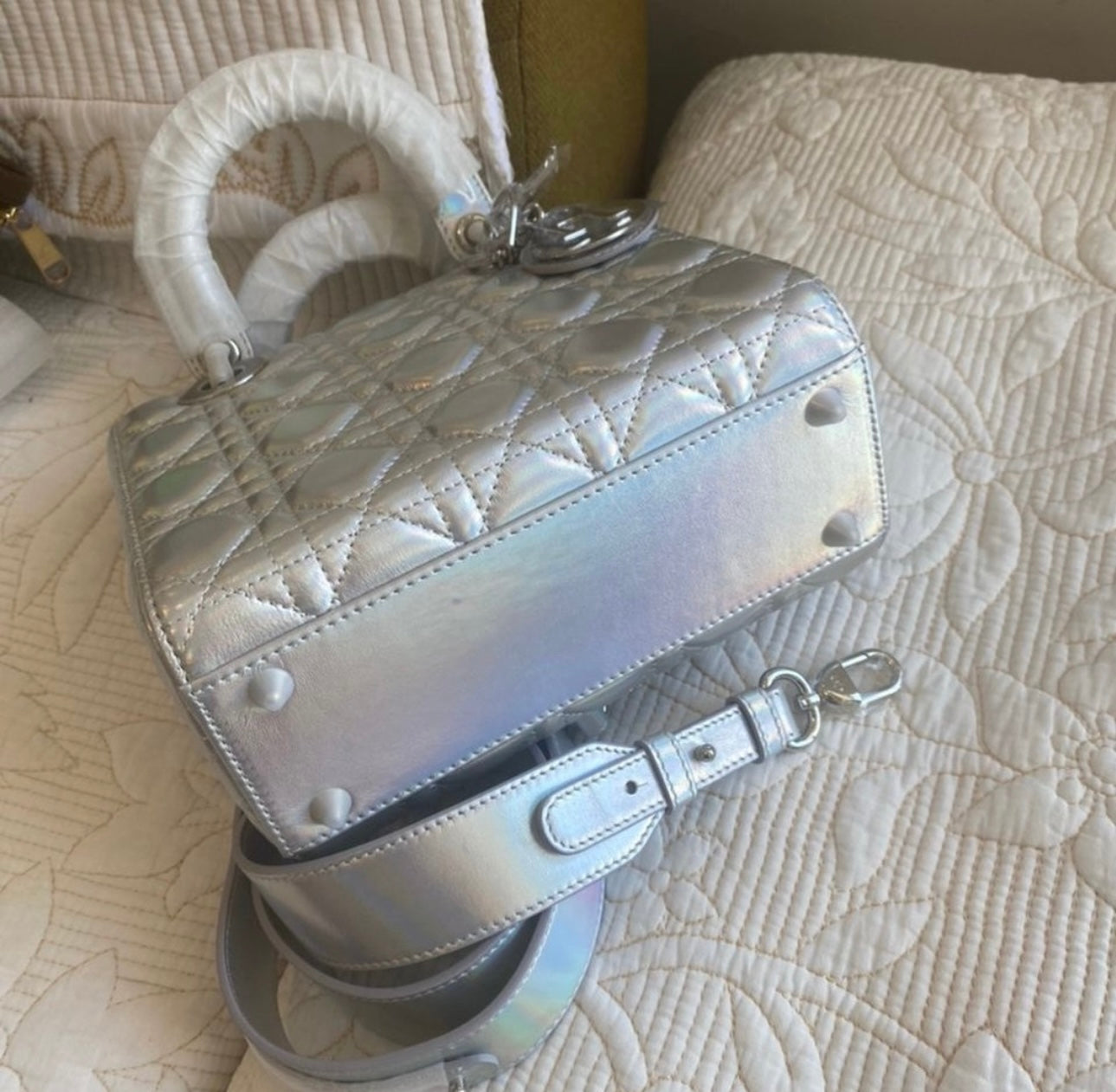 My ABCDior Lady Bag | Silver-Tone Iridescent & Metallic