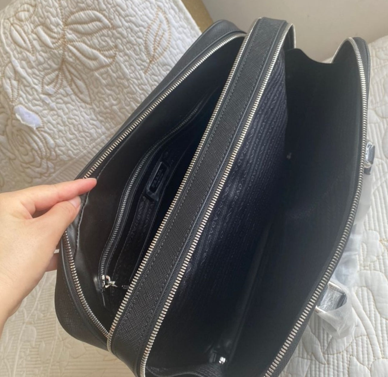 Saffiano Leather Work Bag