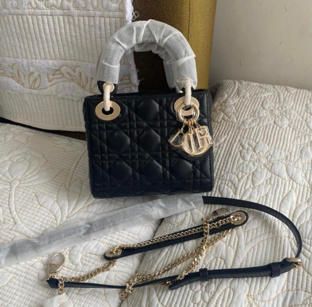 Black Mini Lady D I O R Bag