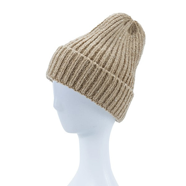 GORRO DE PUNTO CON LENTEJUELAS