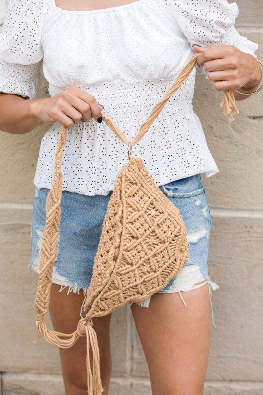 Sac à bandoulière en macramé