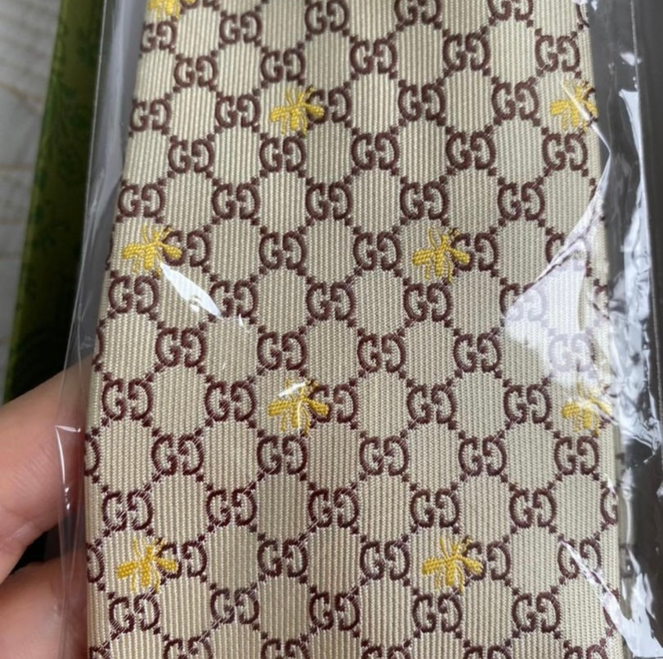 Embroider GG Silk Tie