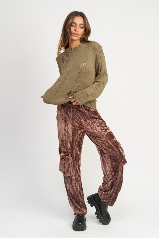 SUÉTER CÓMODO OVERSIZE DESGASTADO (2 Colores)
