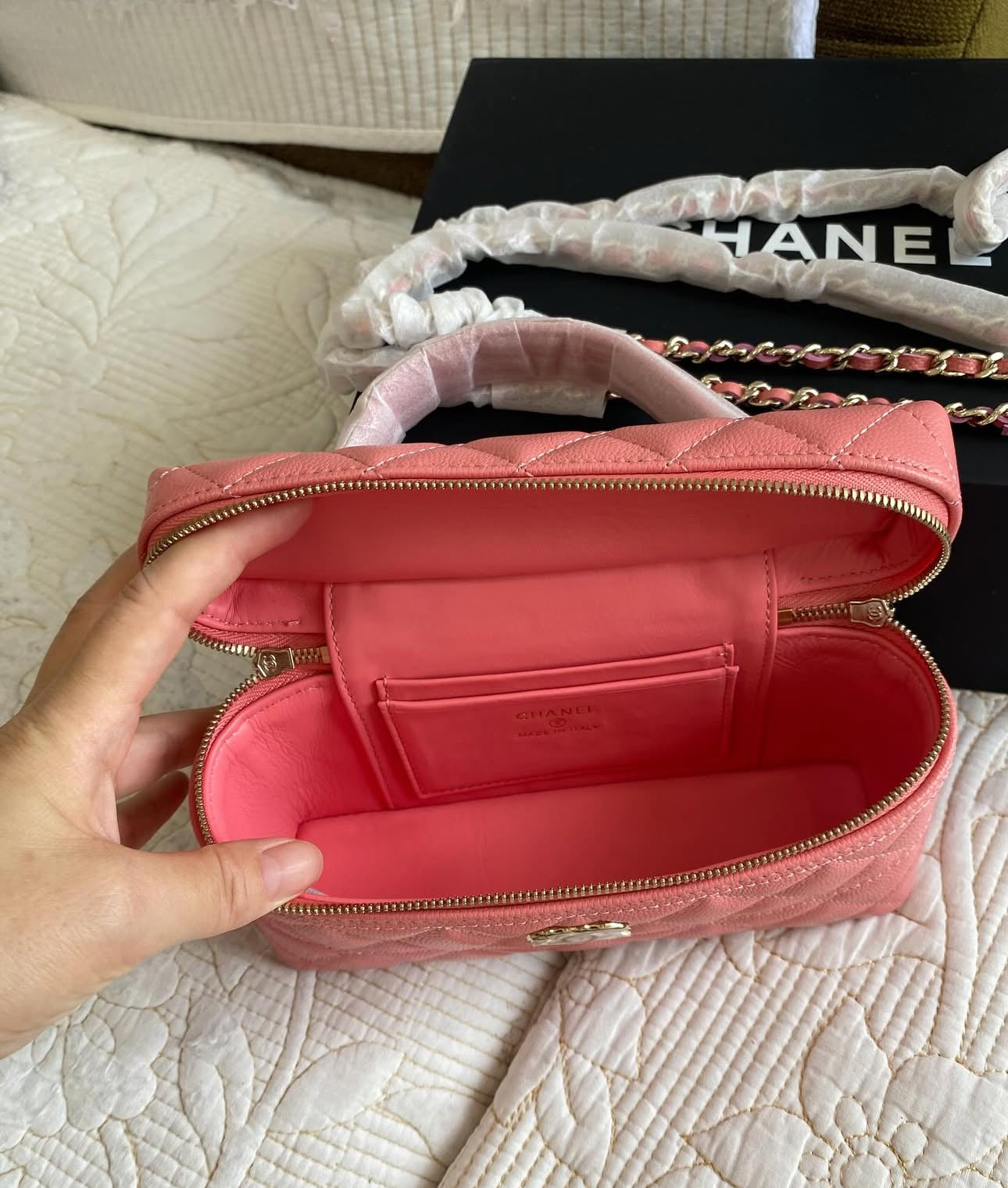 Pink Coco Lambskin Vanity Crossbody