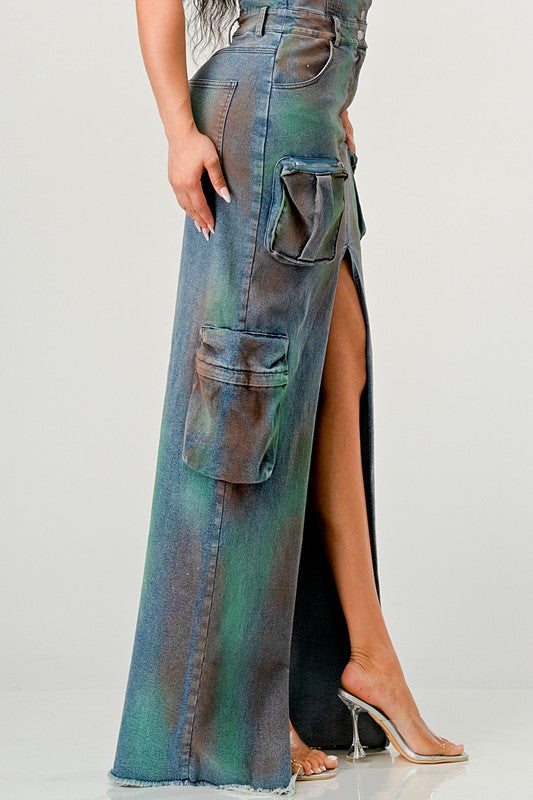 VINTAGE BUTTON UP SLIT DRESS