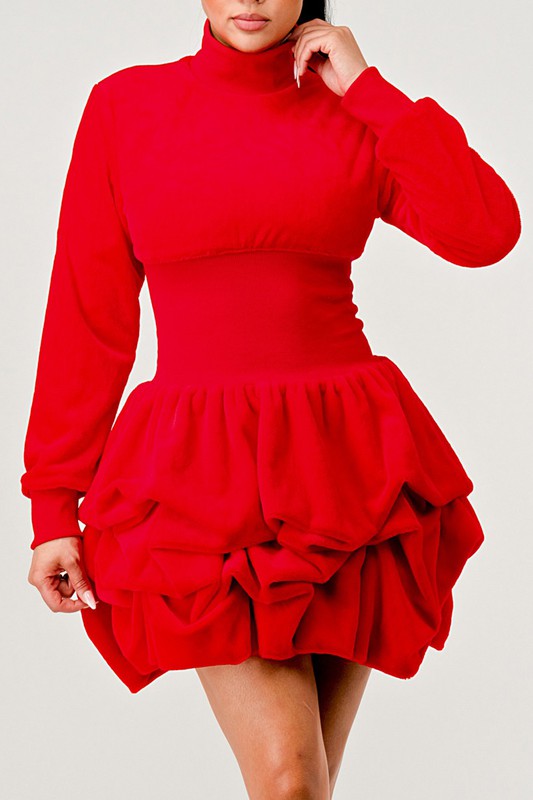 Vestido de manga larga con volantes Merry Go Around