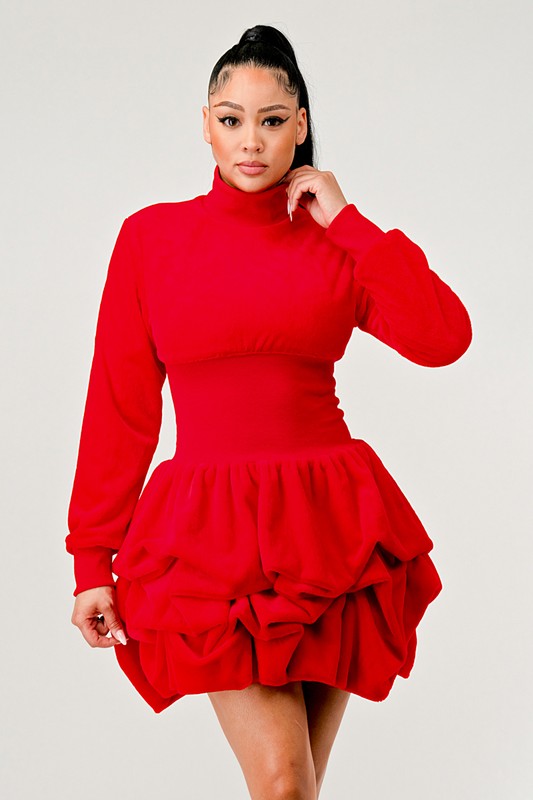 Vestido de manga larga con volantes Merry Go Around