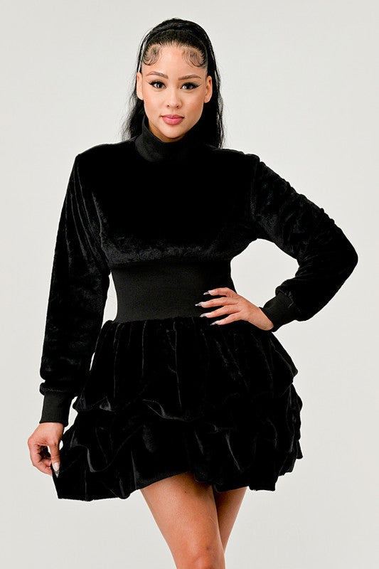 Vestido de manga larga con volantes Merry Go Around