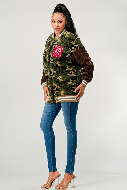 Veste Letterman camouflage