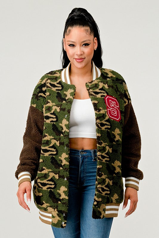 Veste Letterman camouflage