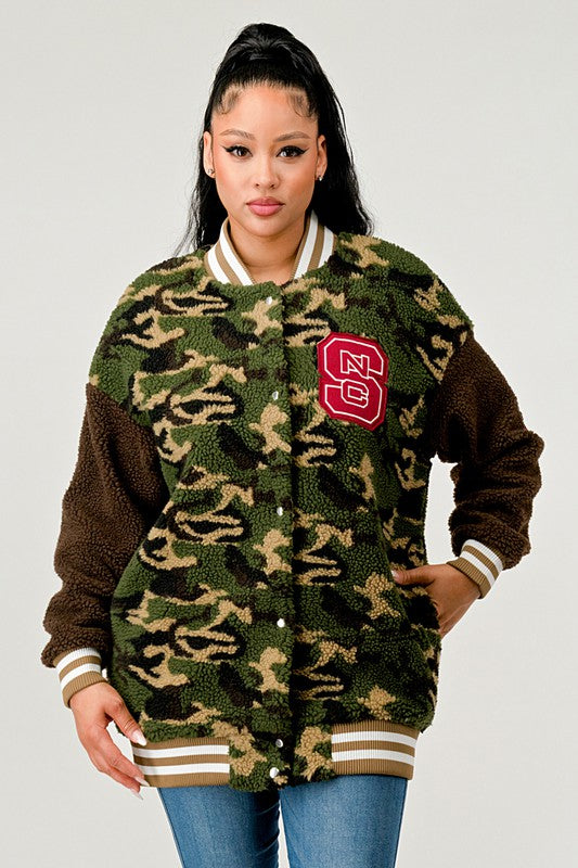 Veste Letterman camouflage