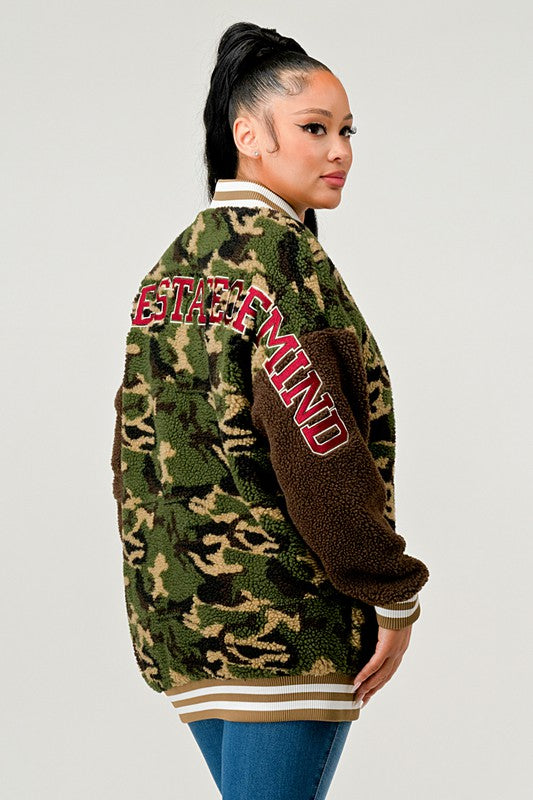 Veste Letterman camouflage