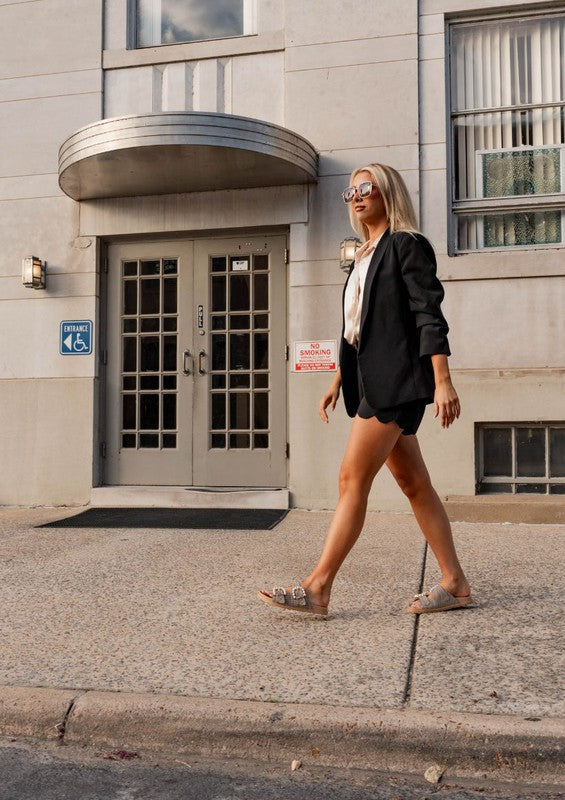 Mad Plaid Buckle Slide (6-10)