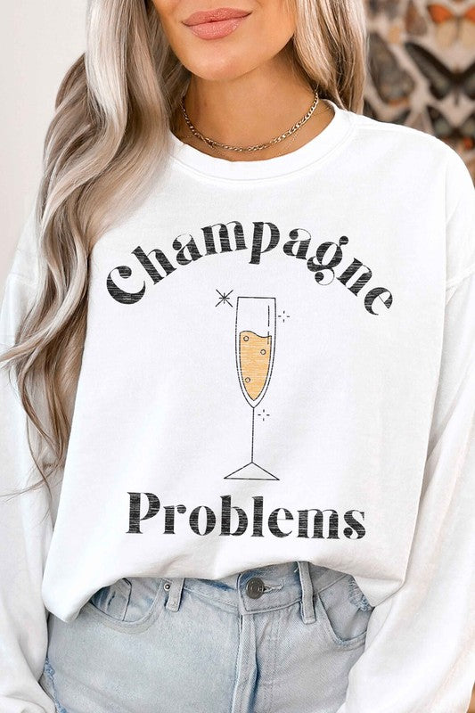 SUDADERA GRÁFICA PROBLEMAS CHAMPAGNE