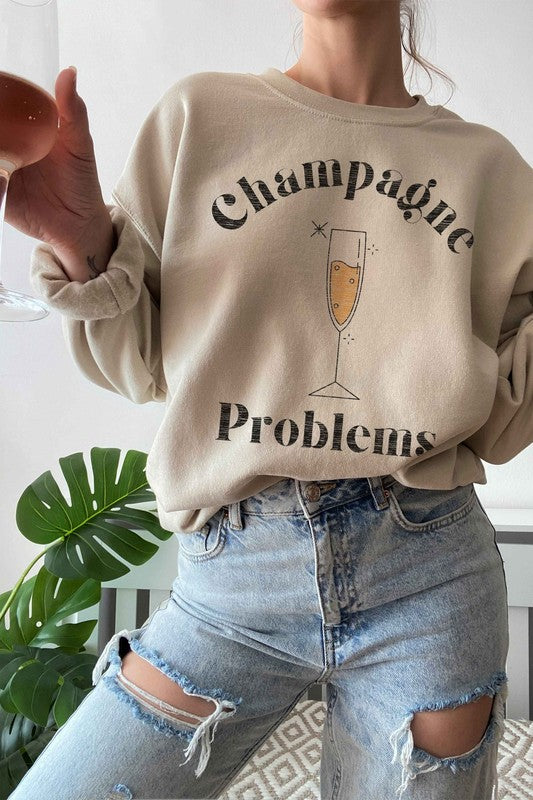 SUDADERA GRÁFICA PROBLEMAS CHAMPAGNE