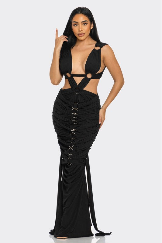 Sahara Mystique Pleated Gown | 3 COLORS