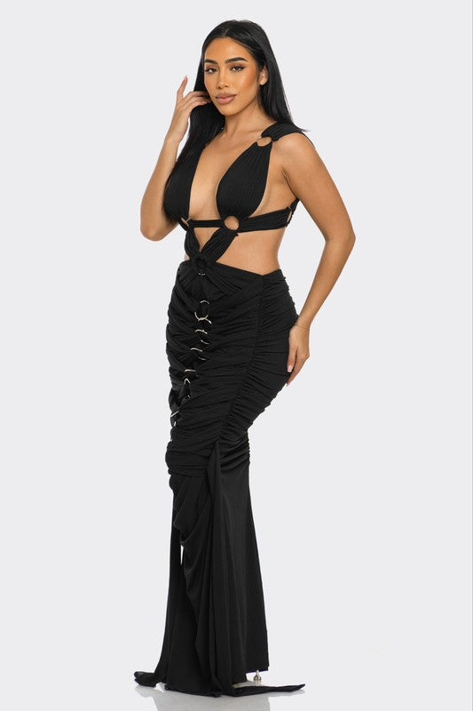 Sahara Mystique Pleated Gown | 3 COLORS