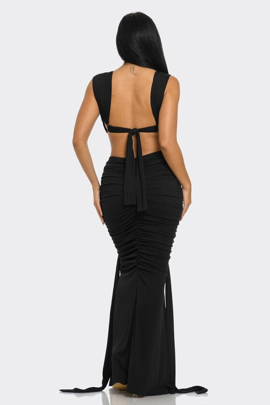 Sahara Mystique Pleated Gown | 3 COLORS