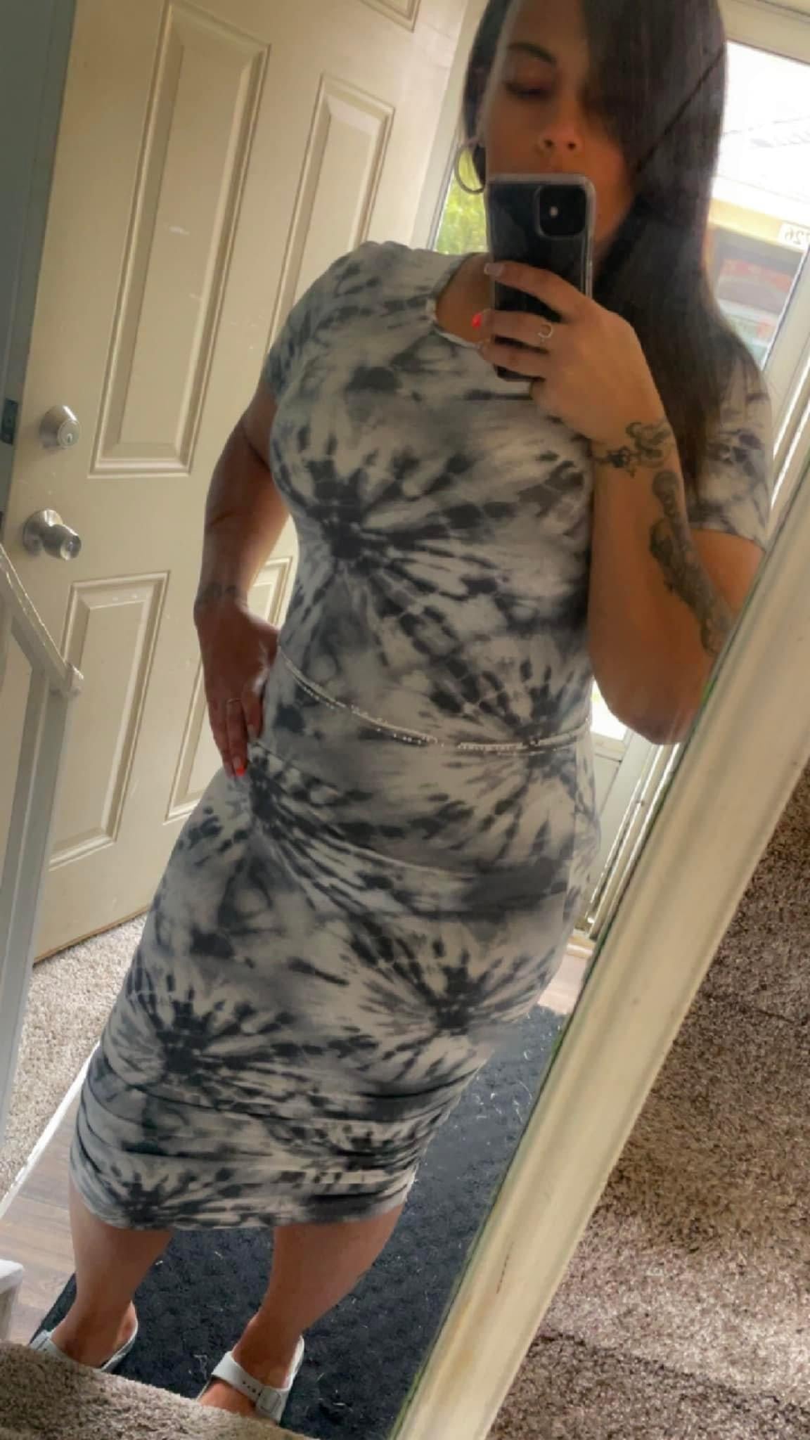 Vestido estampado tie-dye (4 colores)