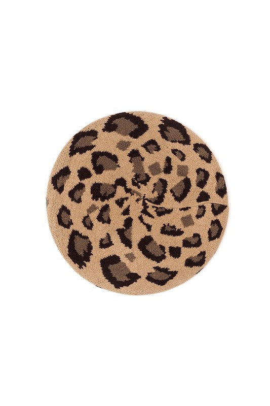 Leopard Stretch Beret | 5 Colors