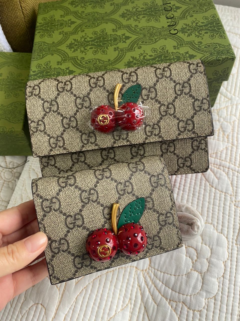 GG Supreme Mini Cherry Chain Bag