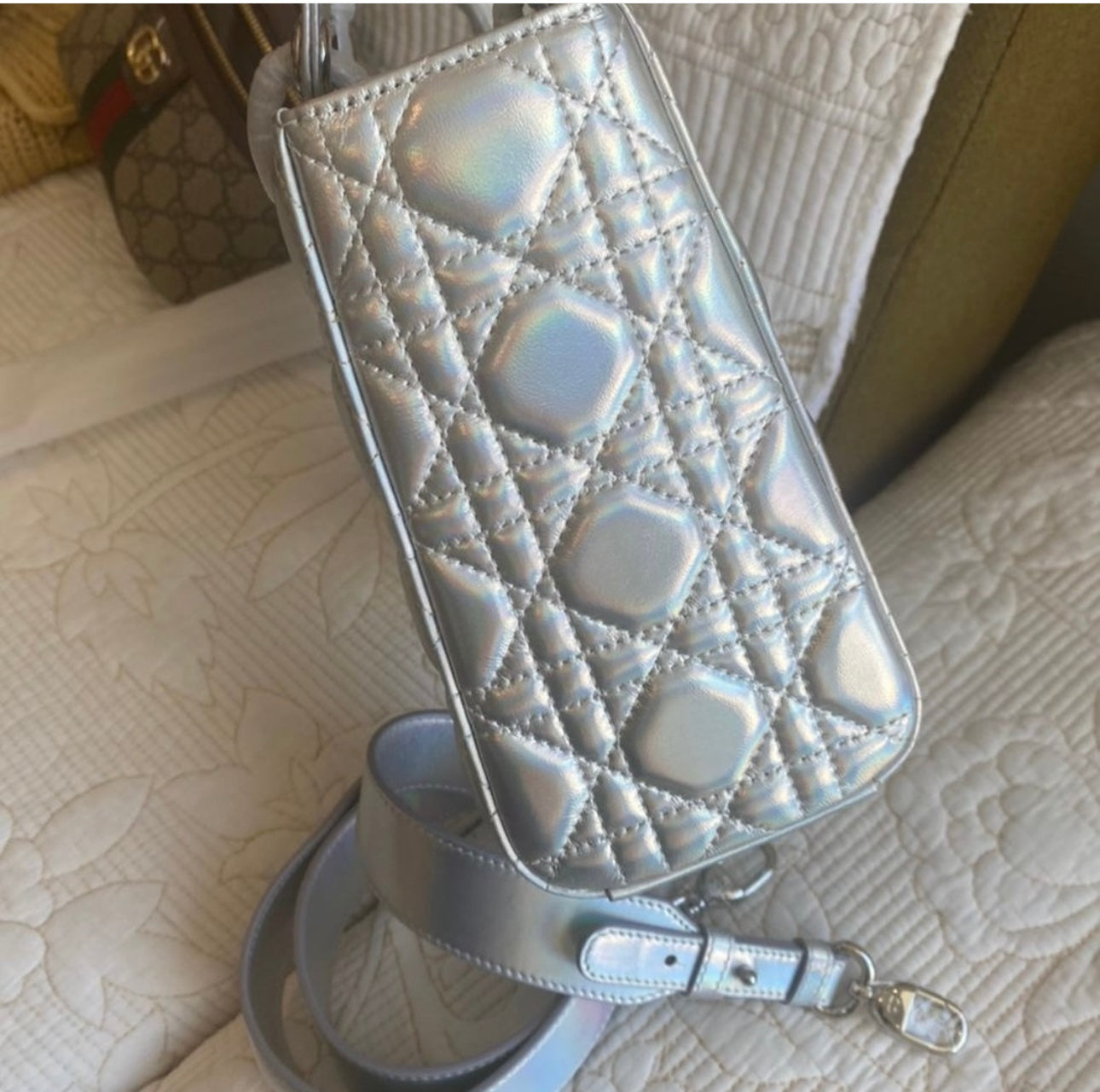 My ABCDior Lady Bag | Silver-Tone Iridescent & Metallic