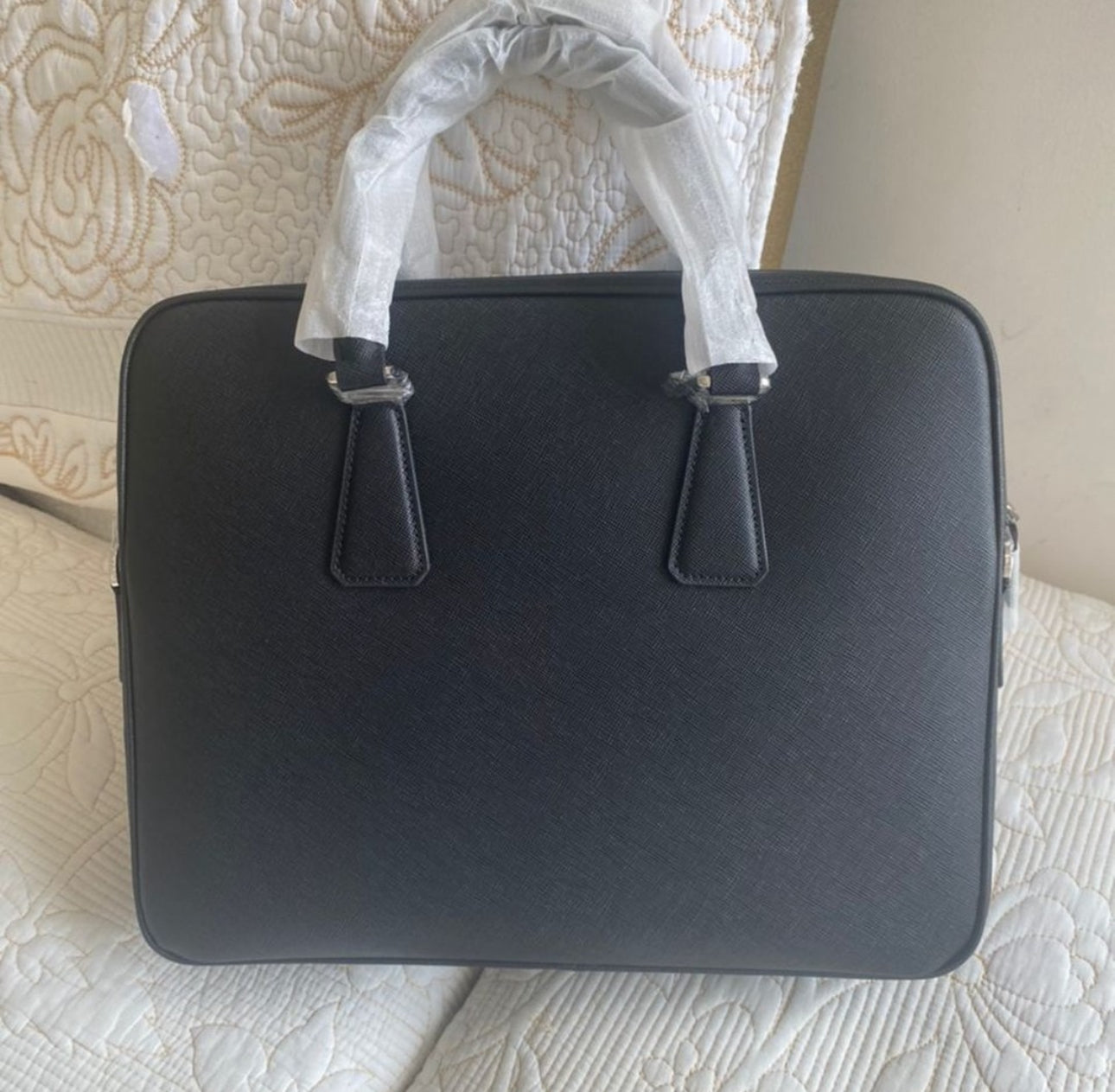 Saffiano Leather Work Bag