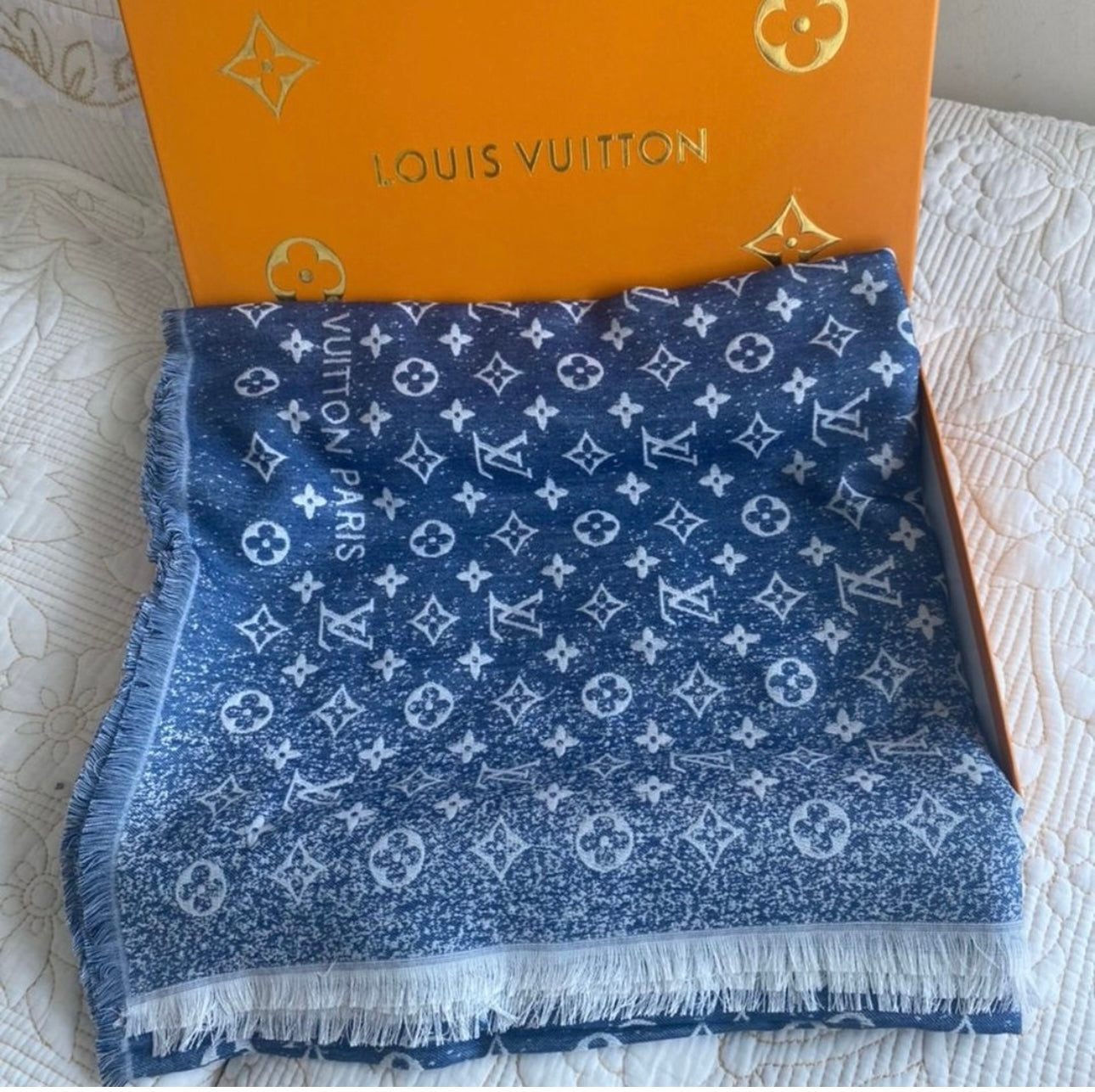 Monogram Denim Scarf