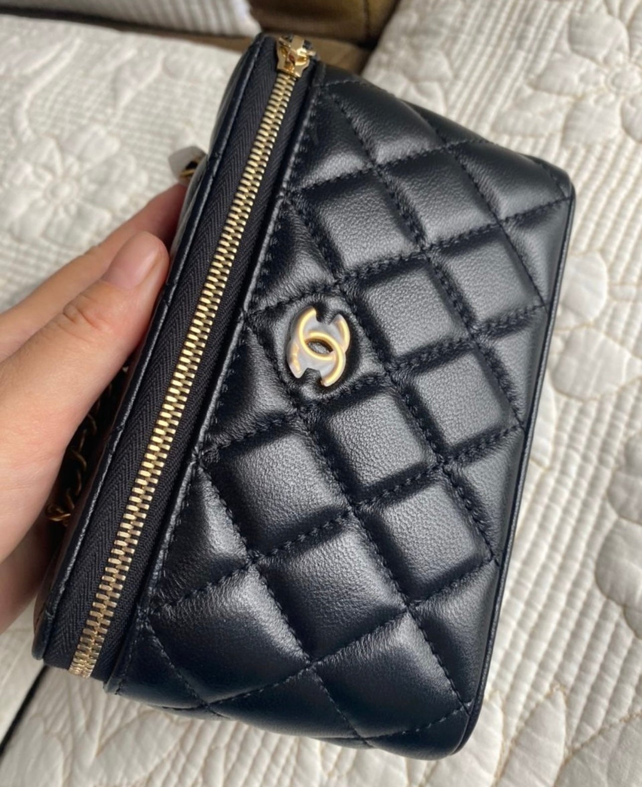 Black Coco Lambskin Vanity Crossbody