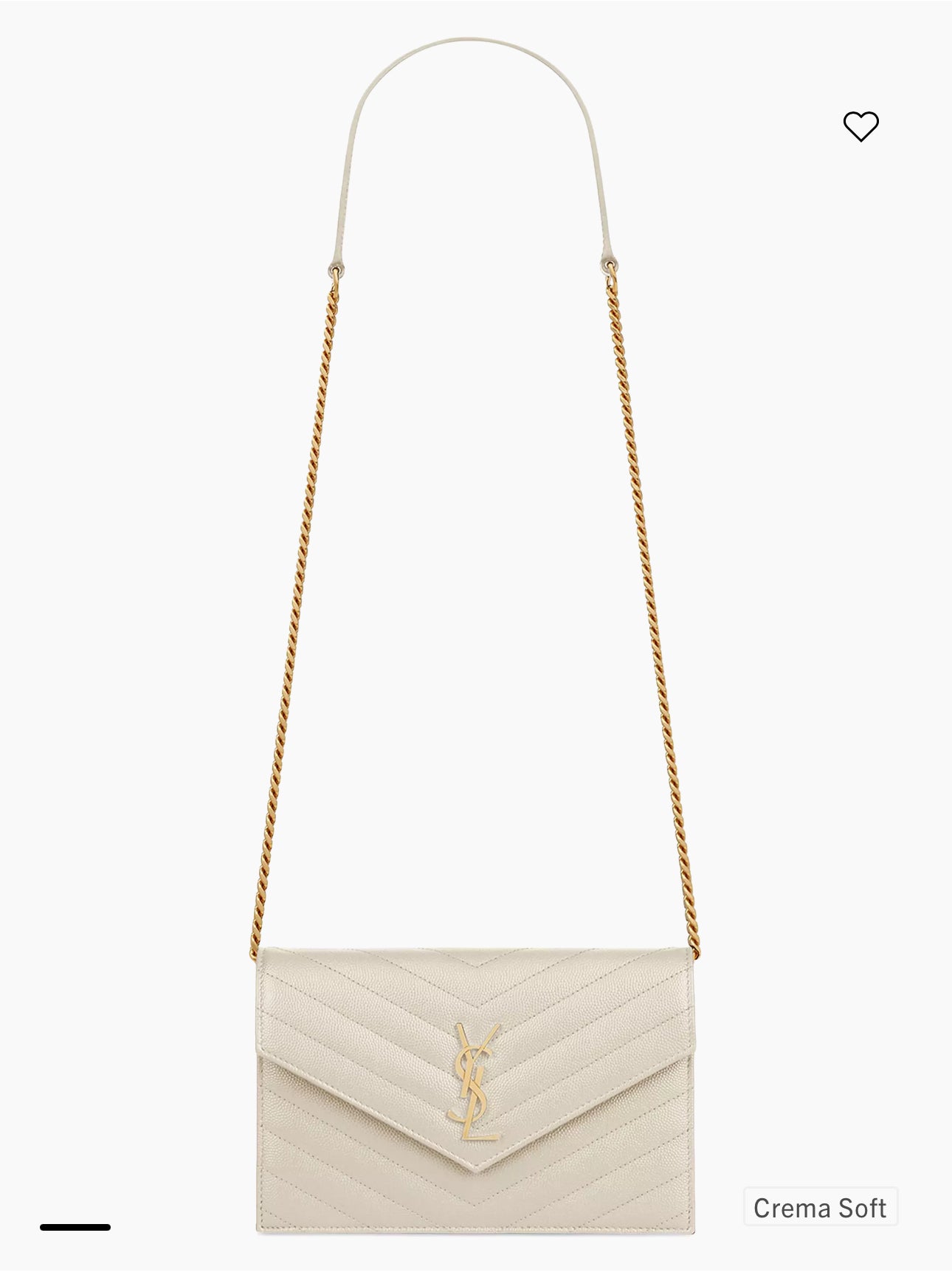 READY TO SHIP Cassandre Envelope Chain Wallet | White