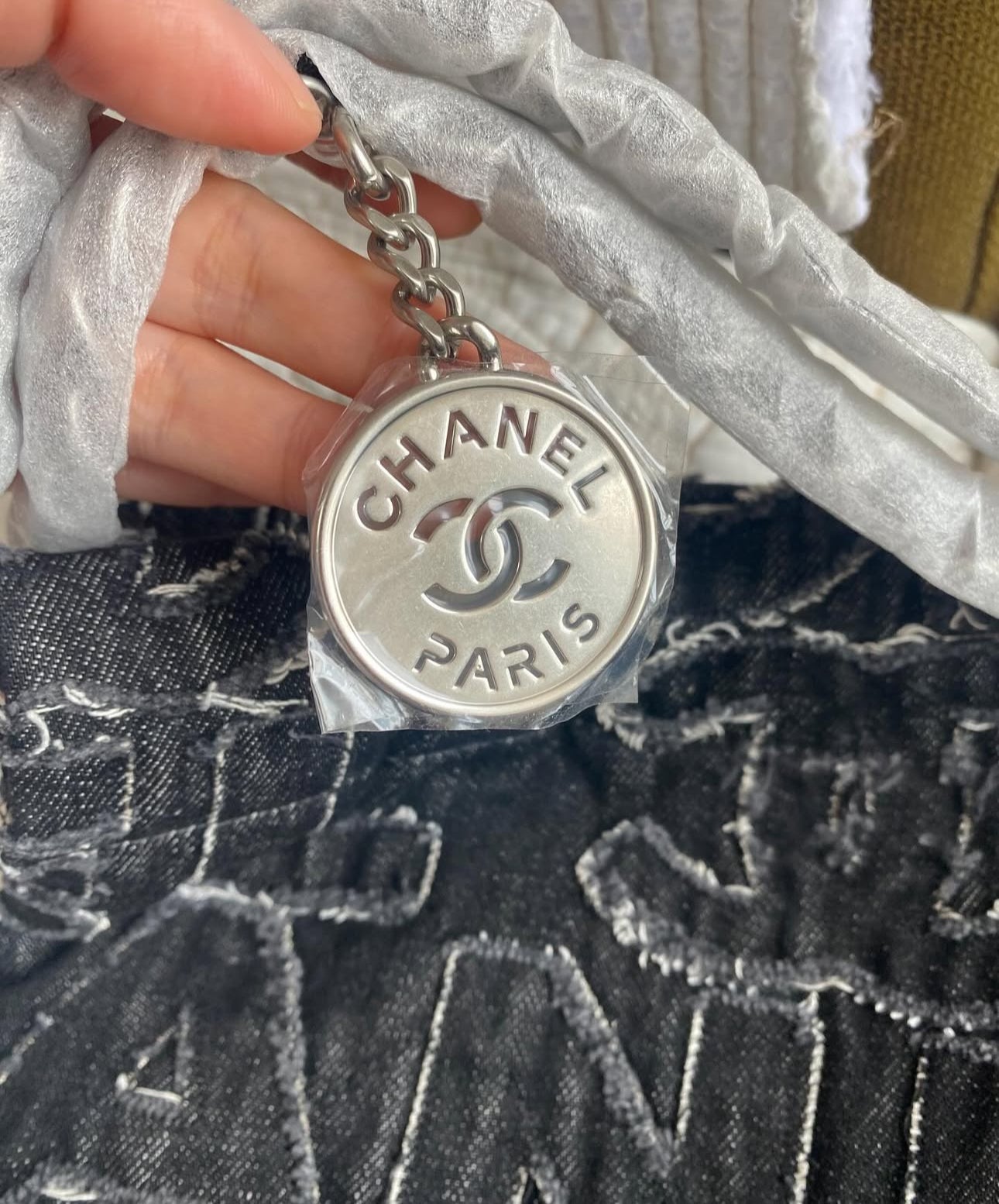 Coco Logo Denim 22 Bag