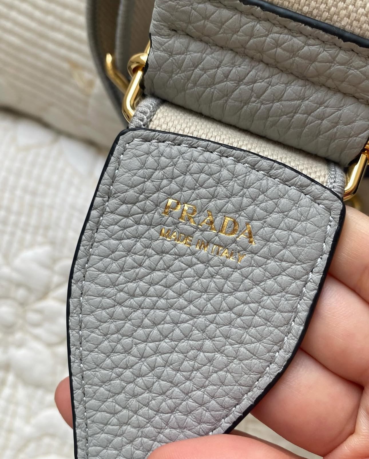 Granite Gray Leather Mini Shoulder Bag