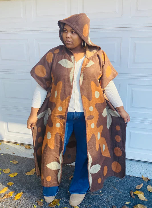 Bold & Brown | Hooded Cardigan Kimono Duster - LAST RESTOCK!!!