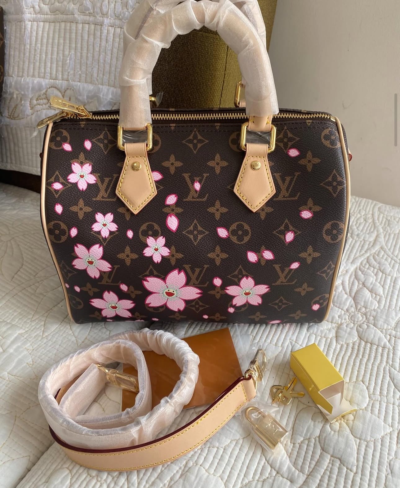 LV x TM Blossom Speedy Bandoulière 25