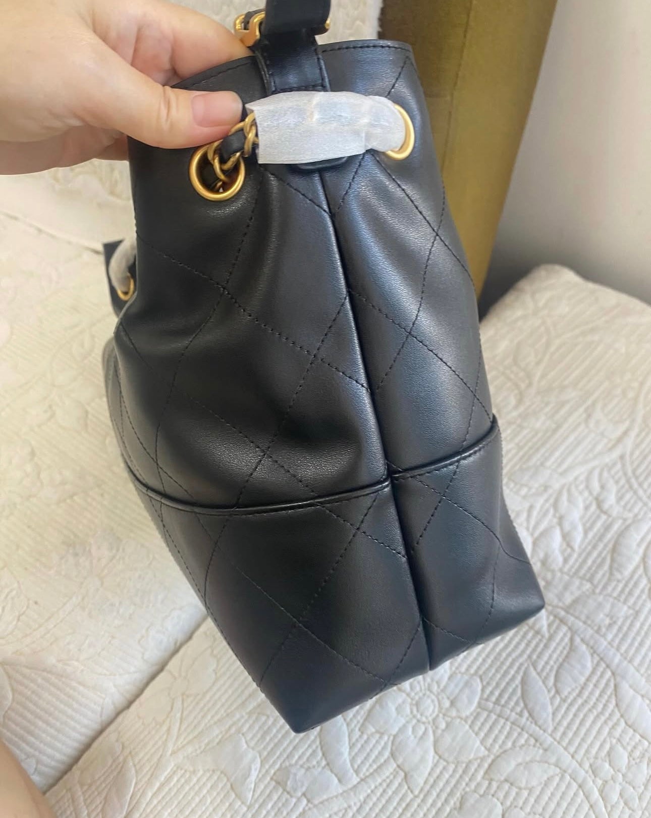 Coco SHOPPING BAG Calfskin & Gold-Tone Metal Black