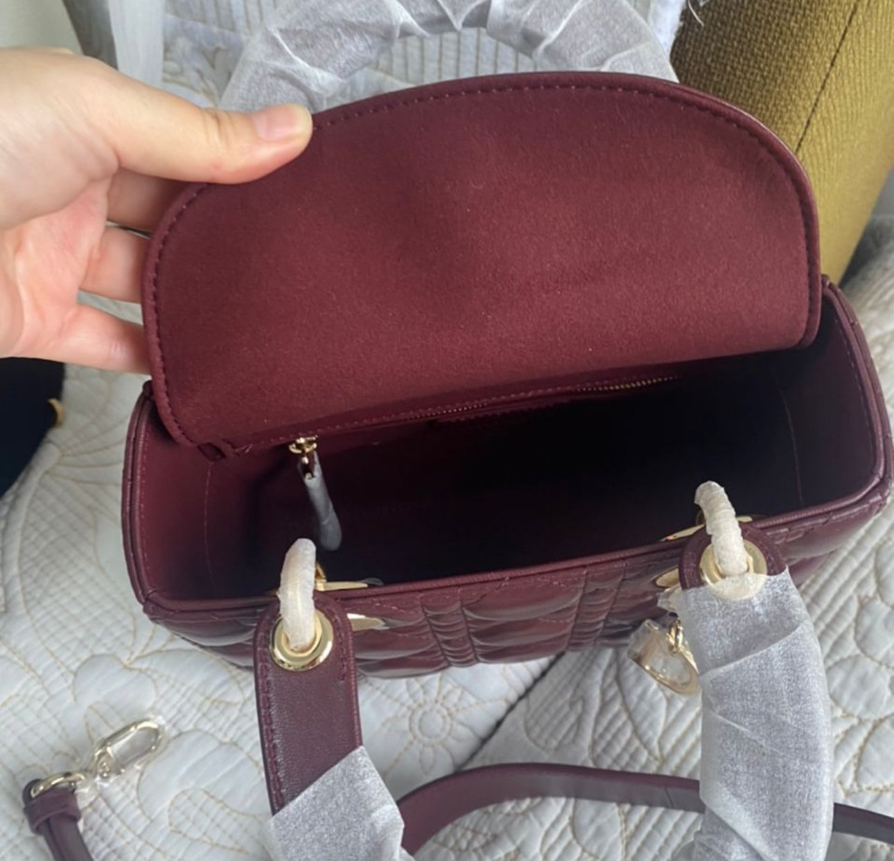 Burgundy My ABCDior Lady Bag | Small