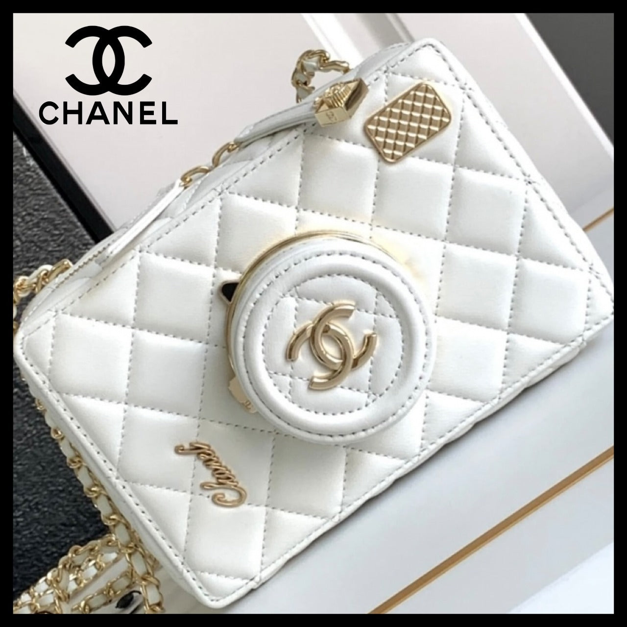 Coco White Camera Bag Purse