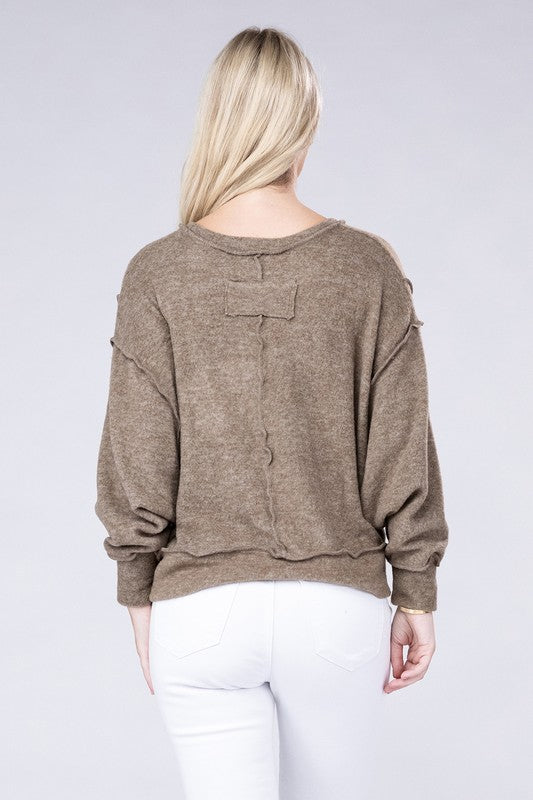 Pull surdimensionné Hacci en mélange brossé