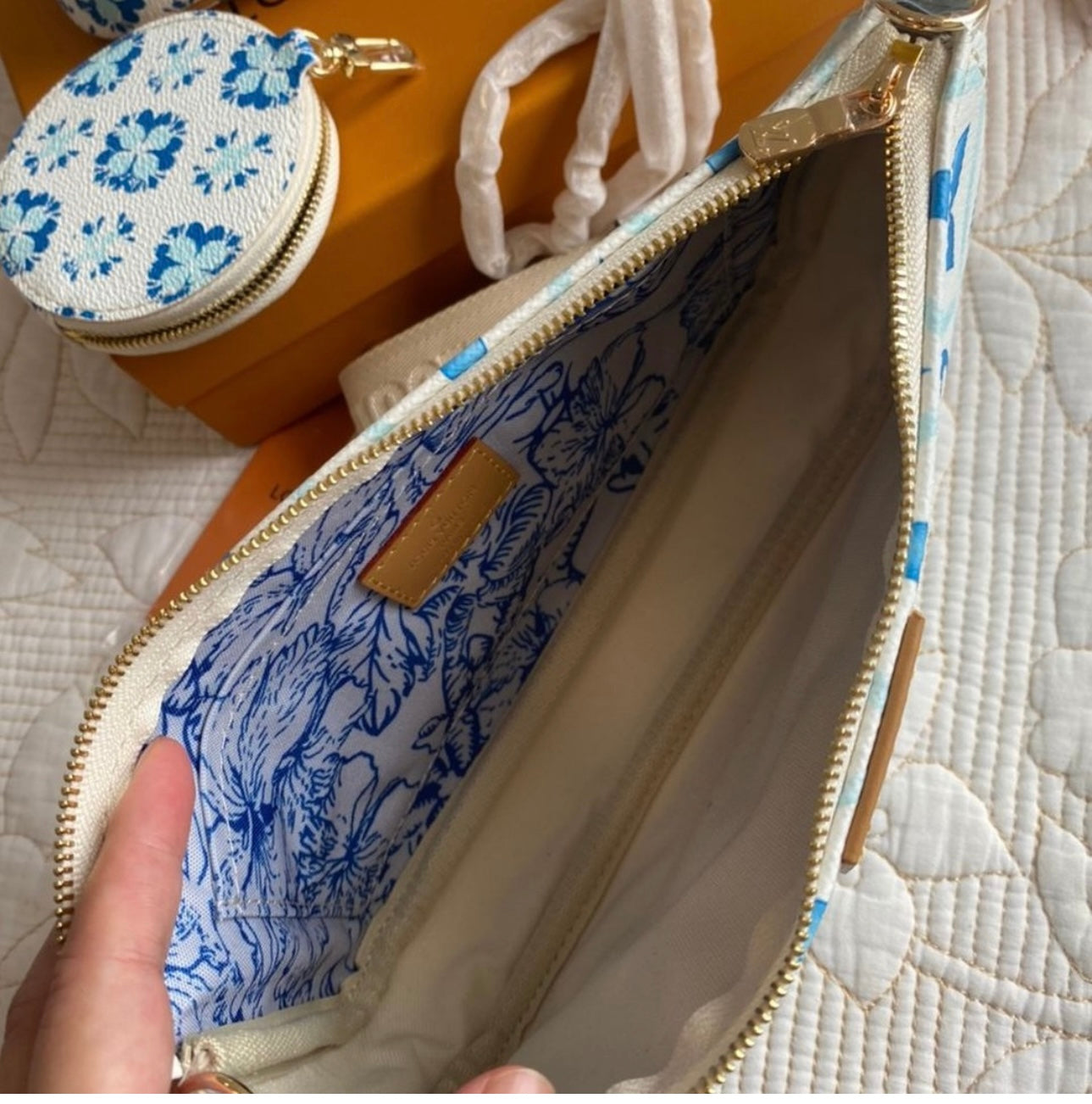 Blue Multi Pochette Accessoires