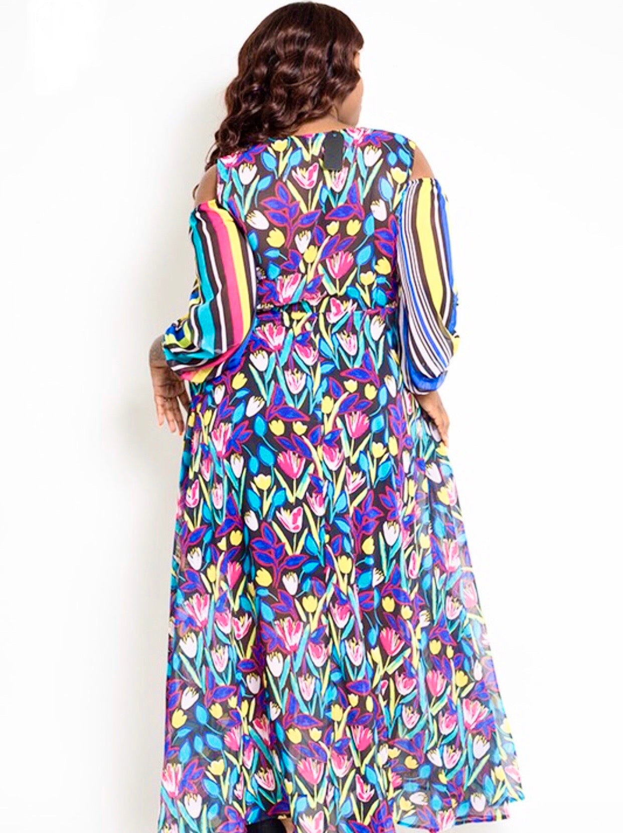 Gardenia Chiffon Maxi Dress | 2X ONLY