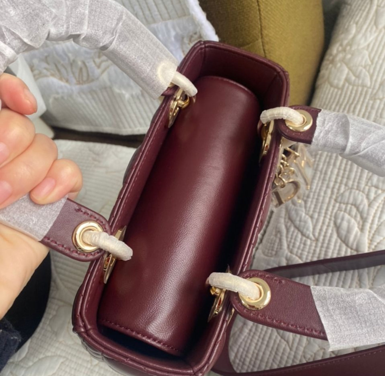 Burgundy My ABCDior Lady Bag | Small