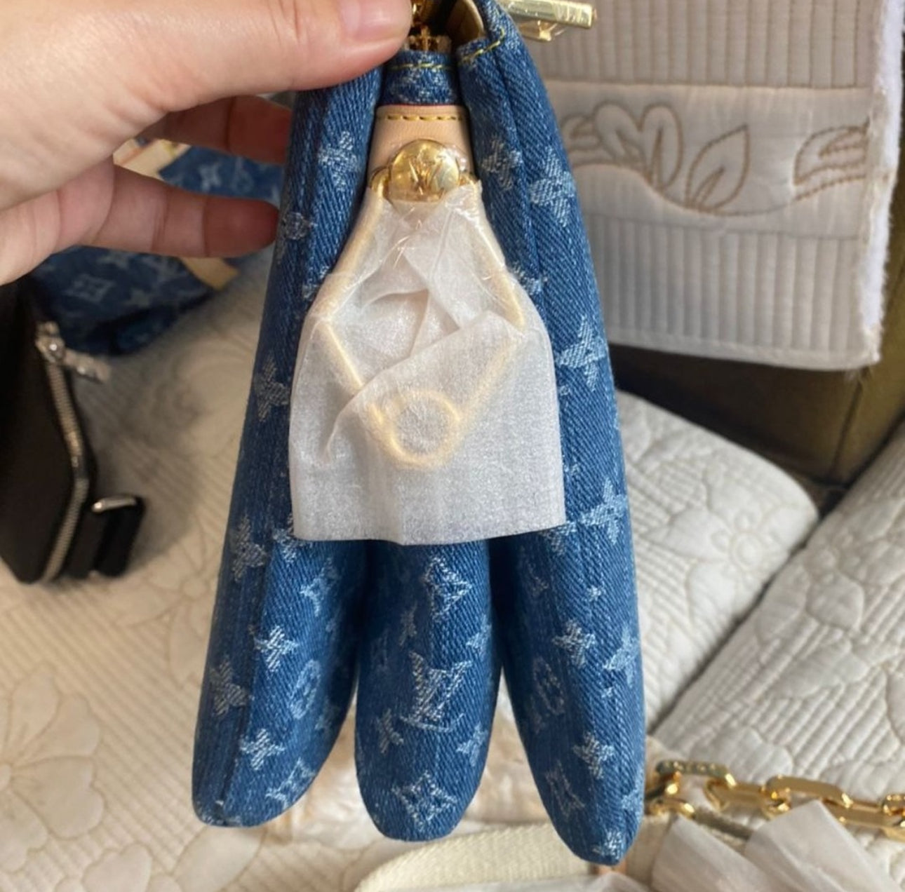 Coussin PM Monogram Denim