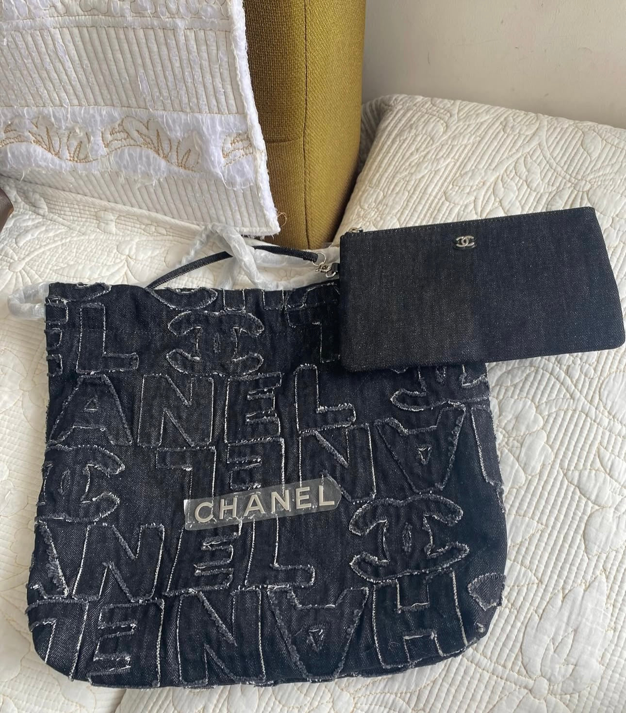 Coco Logo Denim 22 Bag
