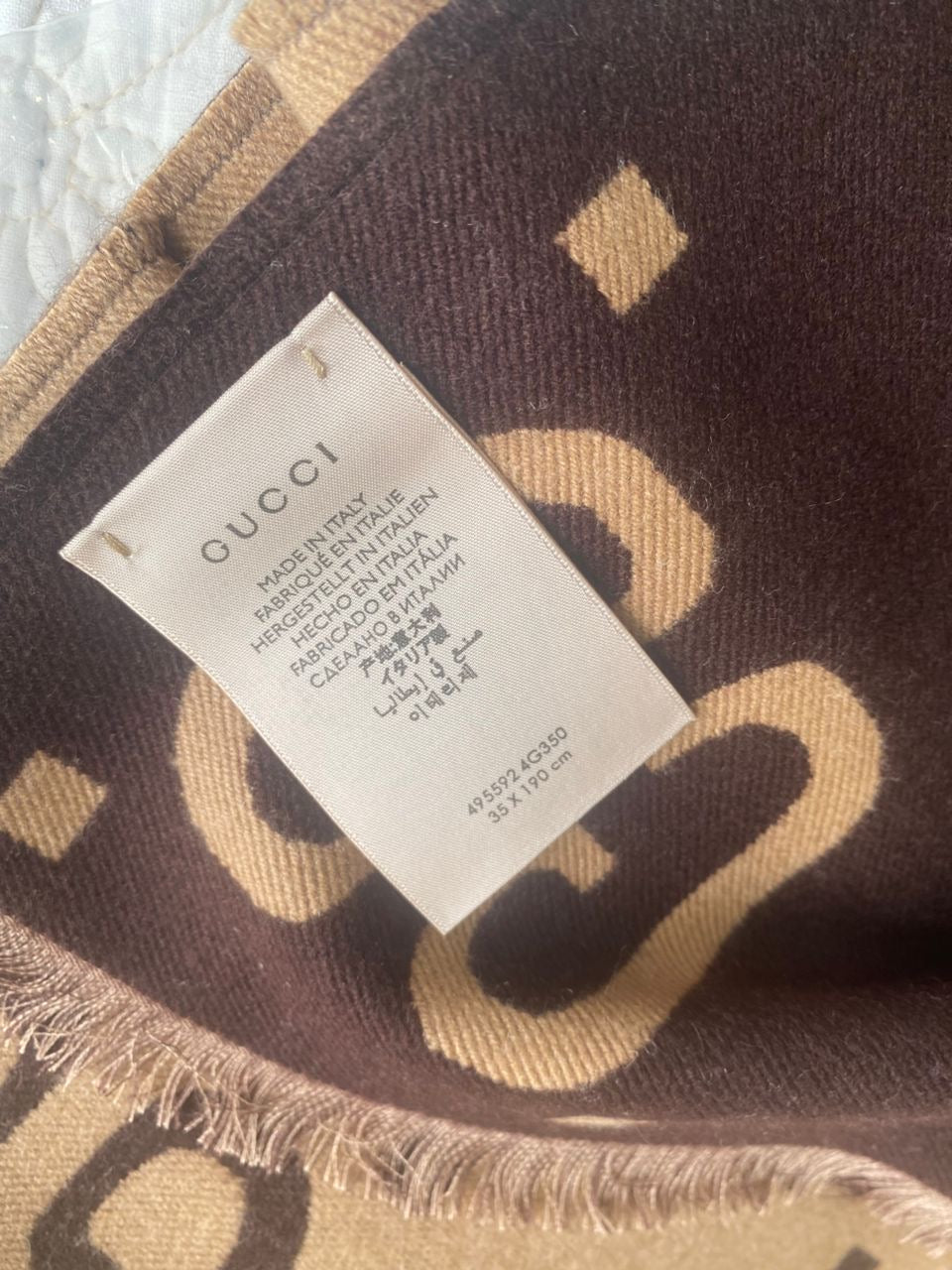Écharpe Jacquard Marron