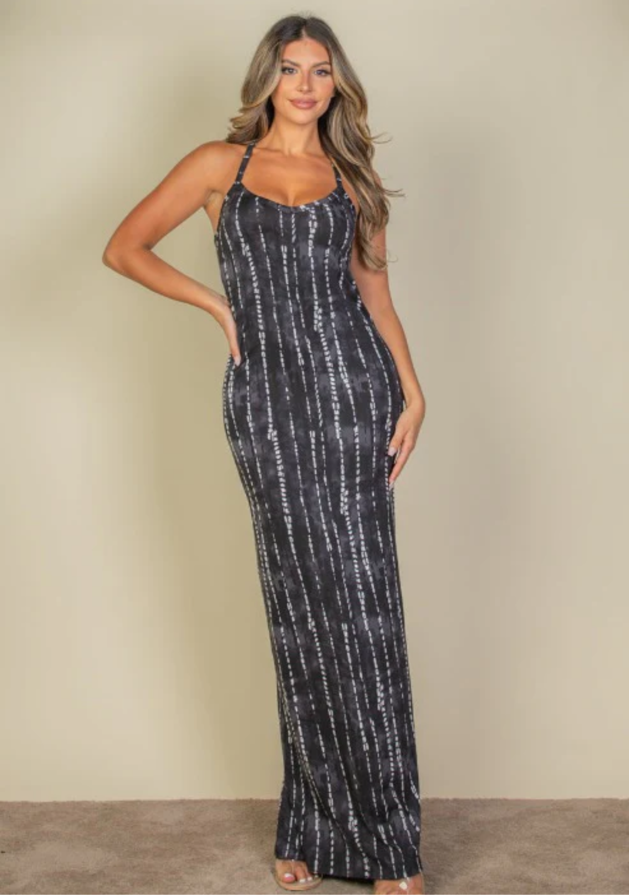 $20 DRESS | Splatter Tank Bodycon Maxi Dress (4 COLORS) SMALL-3X