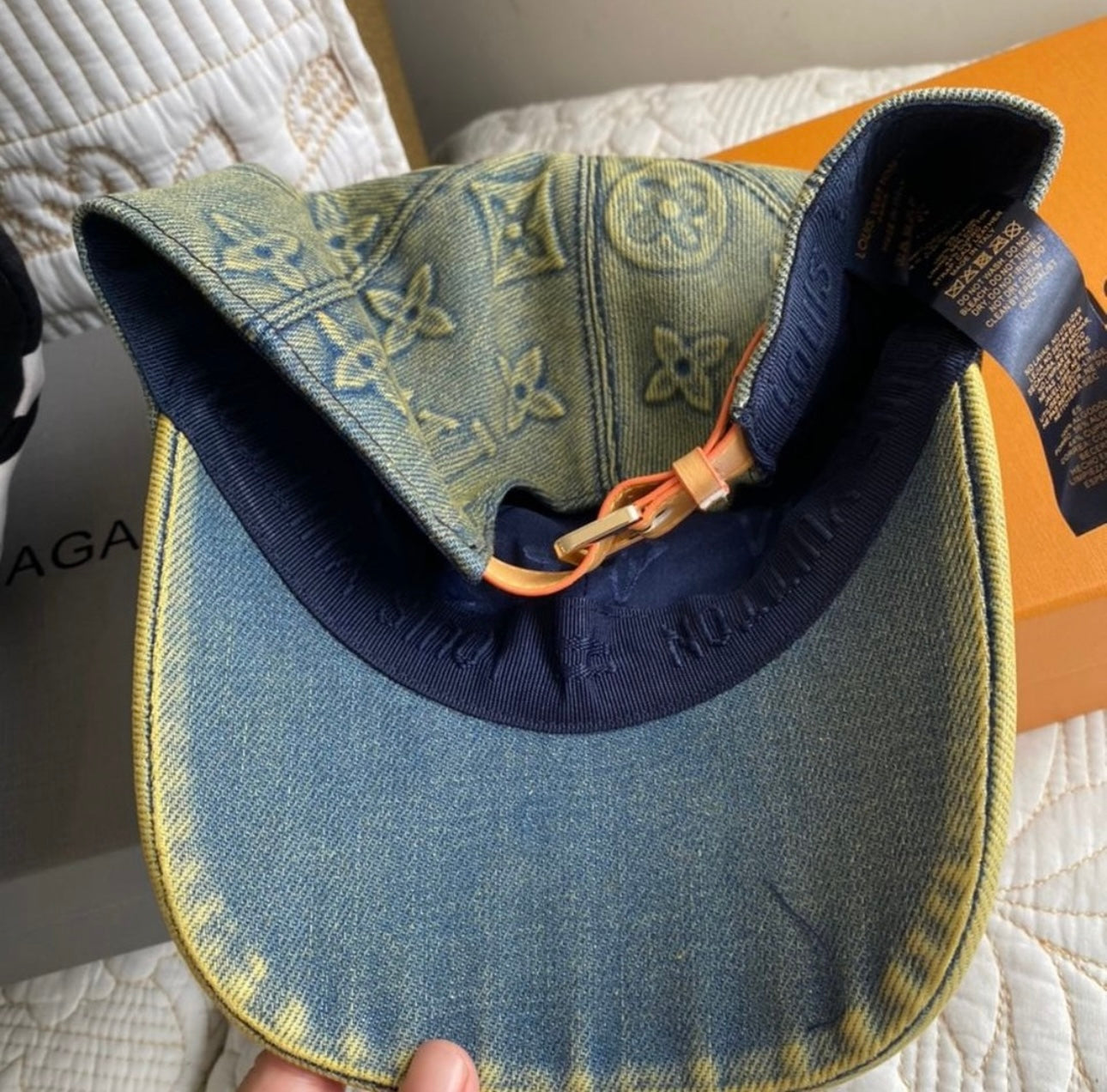 Monogram Denim Cap